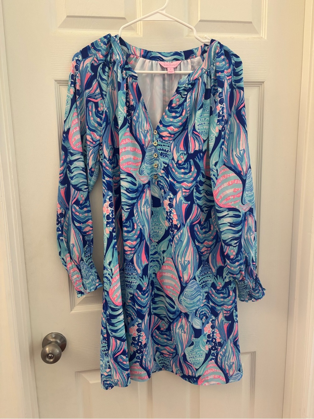 Lilly Pulitzer Girls' Blue, Aqua & Pink Printed One-Piece